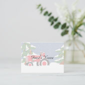 トラクタクリスマス結婚のテーブル座席表 プレイスカード (スタンド正面)