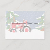 トラクタクリスマス結婚のテーブル座席表 プレイスカード (裏面)