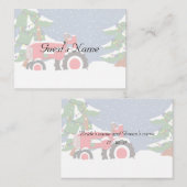 トラクタクリスマス結婚のテーブル座席表 プレイスカード (正面/裏面)