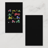 トラクタクール農家ボーイ掘削機車両農業 名刺 (正面/裏面)