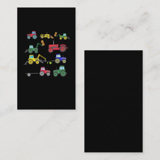 トラクタクール農家ボーイ掘削機車両農業 名刺 (正面/裏面)