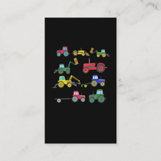トラクタクール農家ボーイ掘削機車両農業 名刺 (正面)