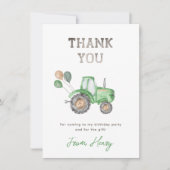 トラクタサンキューカード |トラクターありがとう サンキューカード (正面)