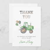 トラクタサンキューカード |トラクターありがとう サンキューカード (正面/裏面)