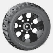 トラクタタイヤ封筒用シール ラウンドシール (正面)