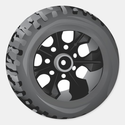 トラクタタイヤ封筒用シール ラウンドシール (正面)