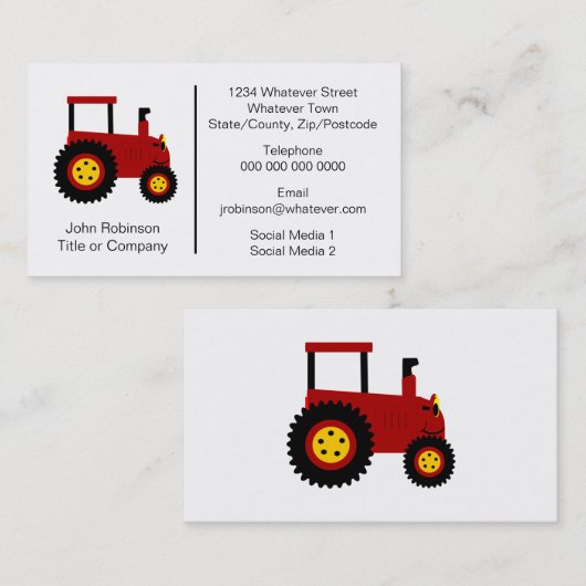 トラクタデザイン農家 名刺 (正面/裏面)