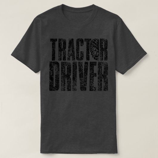 トラクタドライバトレーラ農家トラクタ農業 Tシャツ (デザイン正面)