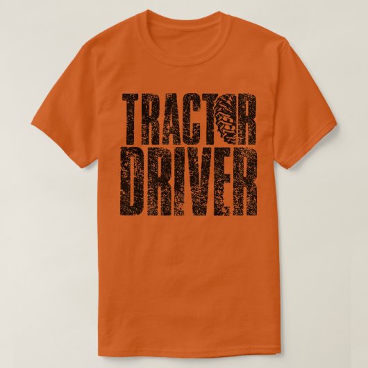 トラクタドライバトレーラ農家トラクタ農業 Tシャツ (デザイン正面)