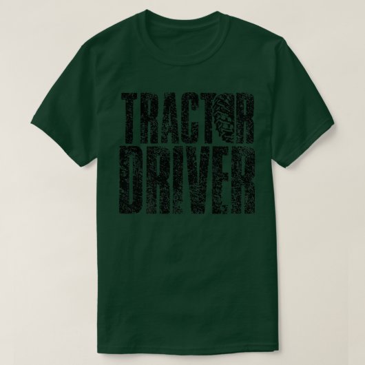 トラクタドライバトレーラ農家トラクタ農業 Tシャツ (デザイン正面)