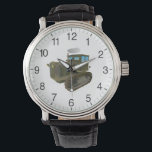 トラクタドライバ農家 腕時計<br><div class="desc">このデザインは、緑のベクトル古いトラクターを含む。</div>