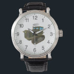 トラクタドライバ農家 腕時計<br><div class="desc">このデザインは、緑のベクトル古いトラクターを含む。</div>