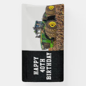 トラクタハッピーバースデー農業機器時代 横断幕 (縦)
