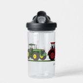 トラクタバックホファームマシンのパーソナライズ名 ウォーターボトル (正面)