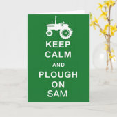 トラクタパーソナライズされた誕生日カードの夫の息子など カード (黄色い花)