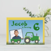 トラクタパーティの招待状:カート内の写真 招待状 (スタンド正面)