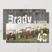 トラクタパーティの招待状:バーンウッドとトラクタ 招待状 (正面/裏面)