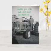 トラクタマン誕生日カード カード (黄色い花)