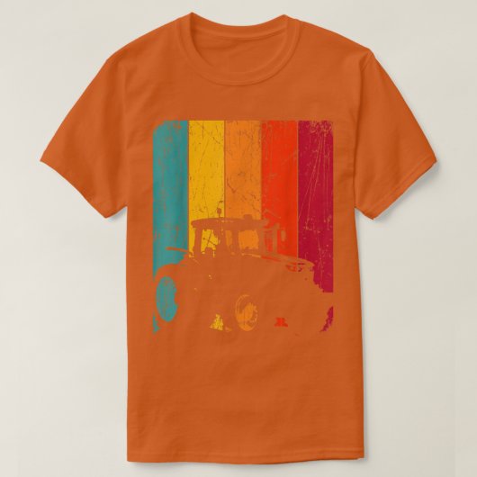 トラクタレトロトラクタヴィンテージ農家農家トラクト Tシャツ (デザイン正面)