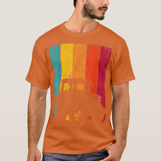 トラクタレトロトラクタヴィンテージ農家農家トラクト Tシャツ
