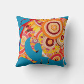 トラクターおよび魚の装飾用クッション クッション (裏面)