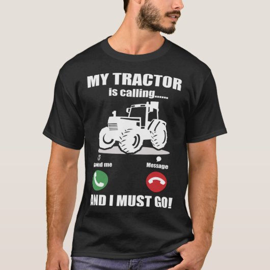 トラクターが呼んでいる Tシャツ (正面)