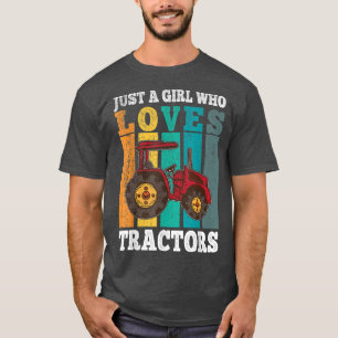 トラクターが大好きな女の子農家女の子 Tシャツ