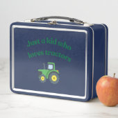 トラクターが大好きな子ども – メタルランチボックス (インサイチュ)