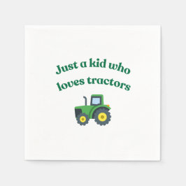 トラクターが大好きな子供たち – Patry Paper Napkin スタンダードカクテルナプキン