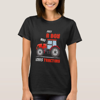 トラクターが大好きな少年 農場3 Tシャツ