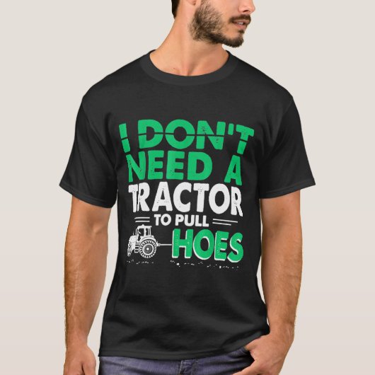 トラクターが引っ張る 私はトラクターが引っ張る必要なし かわいいSS Tシャツ (正面)