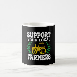 トラクターでローカル農家をサポート コーヒーマグカップ