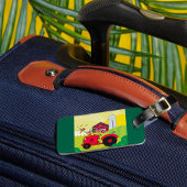 トラクターで歌う鶏とファームシーン ラゲッジタグ