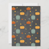 トラクターとカボチャ 誕生日 1歳 おちば 招待状 (裏面)