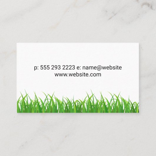 トラクターとグラス 名刺 (裏面)