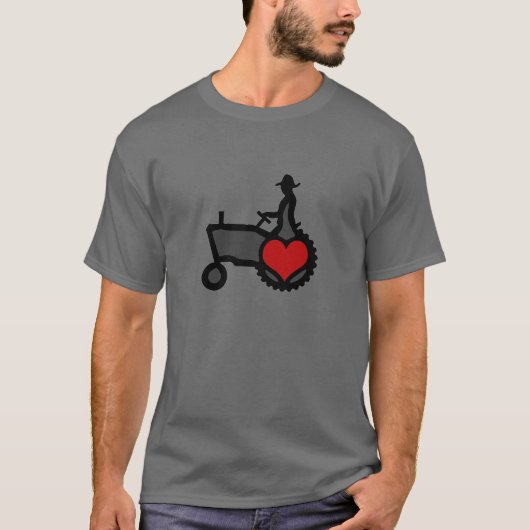 トラクターとハートラブザカントリー Tシャツ (正面)