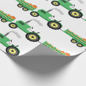 トラクターとワゴン ラッピングペーパー (角)
