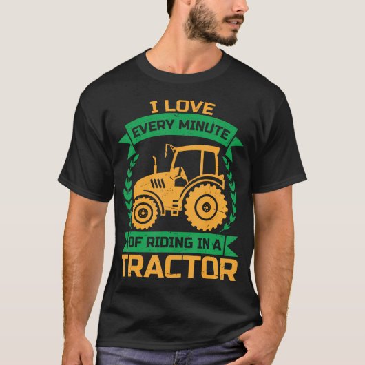 トラクターに乗る時間が大好き Tシャツ (正面)