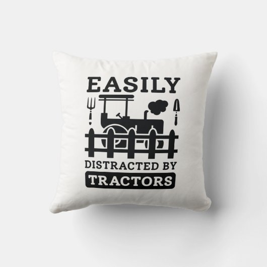 トラクターに容易に気を取られる クッション (裏面)