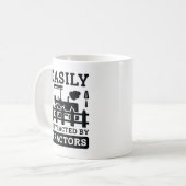 トラクターに簡単に気を取られる コーヒーマグカップ (正面左)