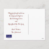 トラクターのクリスマスから私たちの家からあなたの葉書へ シーズンポストカード (裏面)