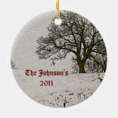 トラクターのクリスマスのオーナメント セラミックオーナメント (裏面)