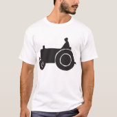 トラクターのシルエット メンズTシャツ Tシャツ (正面)