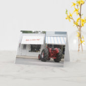 トラクターのバースデー・カード カード (黄色い花)