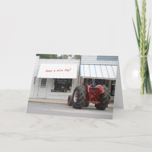 トラクターのバースデー・カード カード (正面)