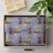 トラクターのブルドーザーの建築の水玉模様 薄葉紙 (ギフト)