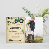 トラクターの写真招待状 招待状 (スタンド正面)