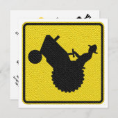 トラクターの印のおもしろいな退職パーティーの古い農家 招待状 (正面/裏面)