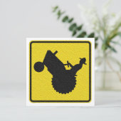 トラクターの印のおもしろいな退職パーティーの古い農家 招待状 (スタンド正面)