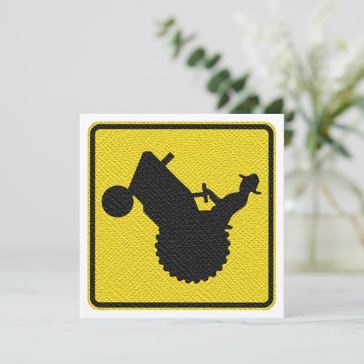 トラクターの印のおもしろいな退職パーティーの古い農家 招待状 (スタンド正面)